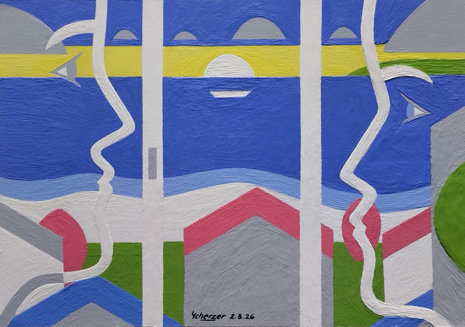 Junges Paar am Fenster zum Meer