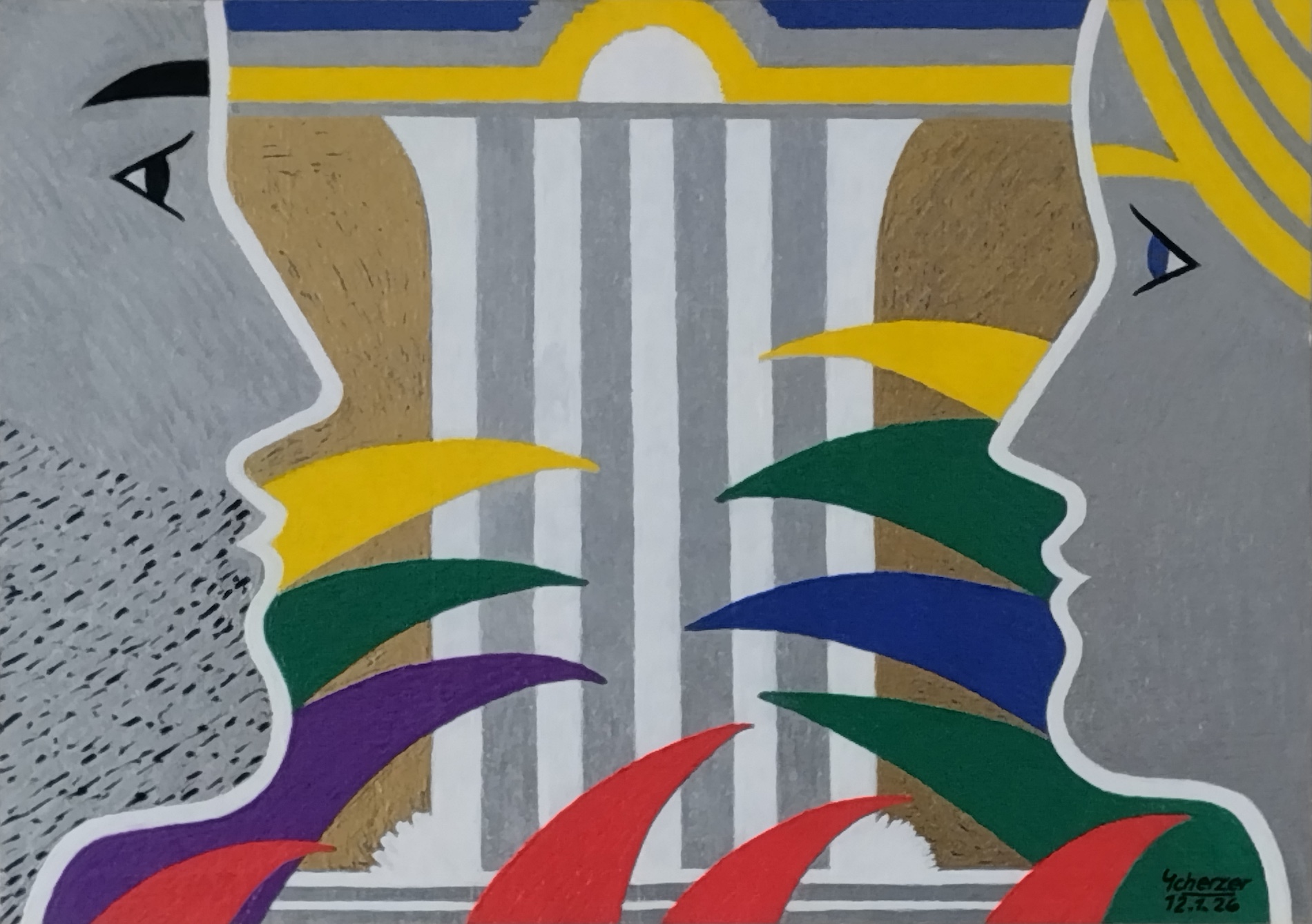 Junges Paar am Wasserfall