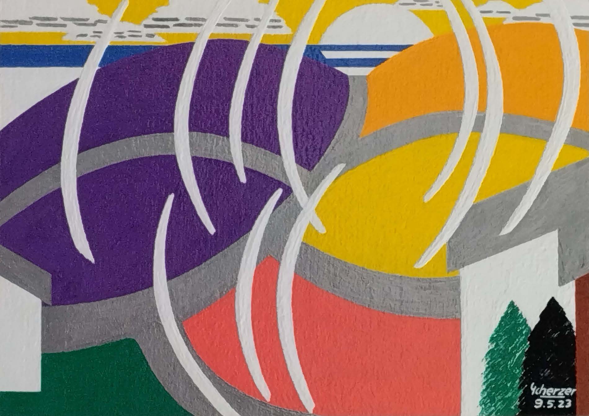 Lavendel- und Blumenfelder in der Sonne am Meer