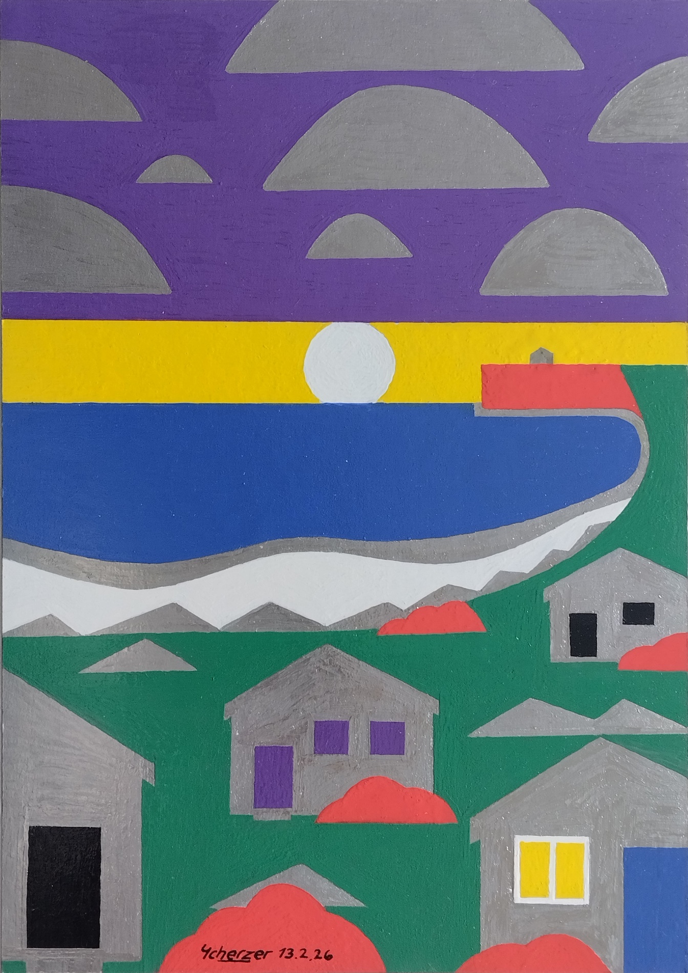 Sonnenaufgang bei den Klippenhäusern