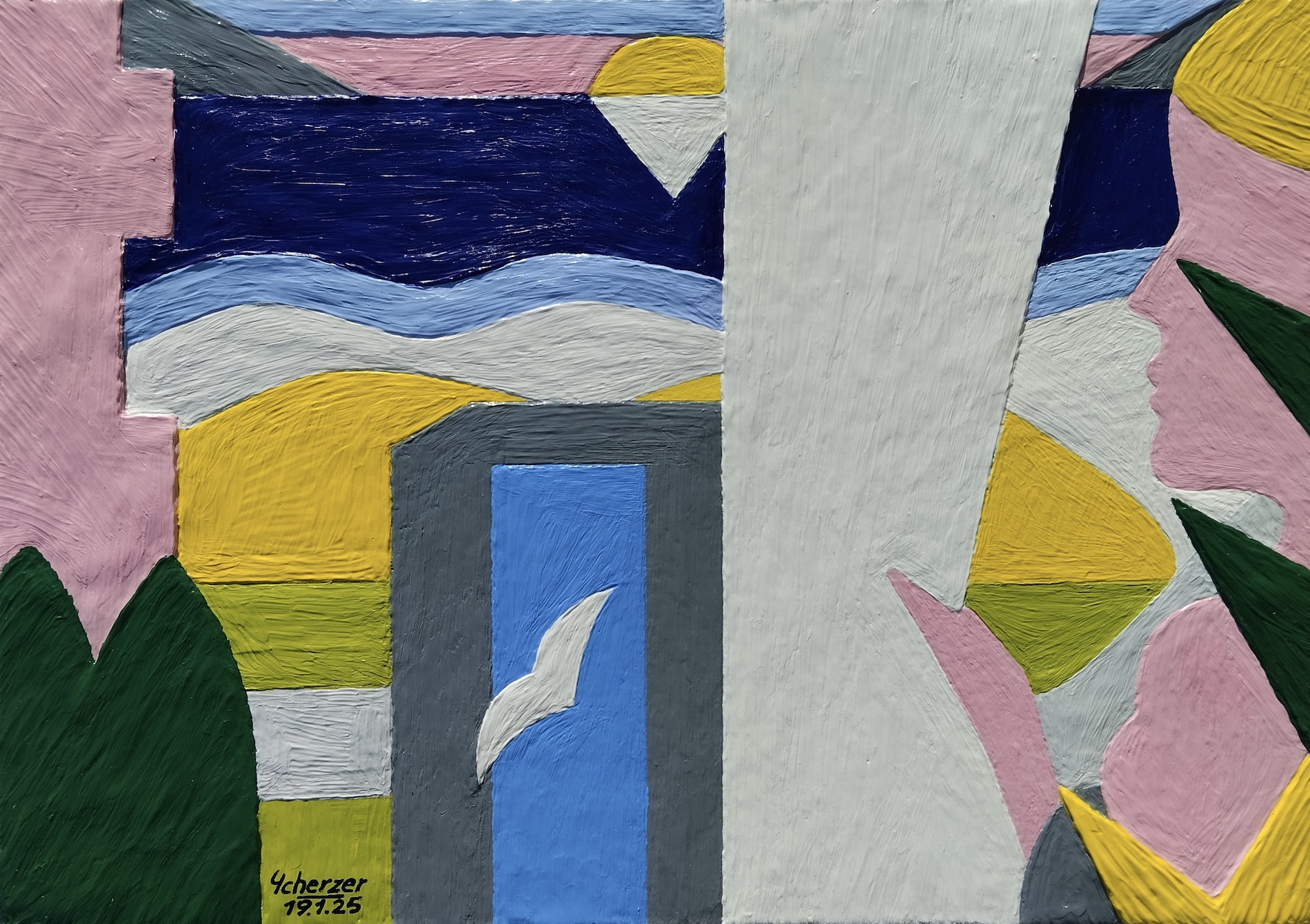 Hotel im Sonnenaufgang hinter den Dünen am Meer