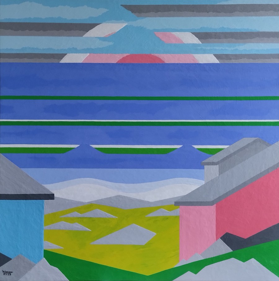 Klippenhäuser im Sonnenaufgang